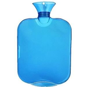 Warmwaterkruik Warmwaterkruik Met Deksel Transparante PVC-warmwaterzak Voor Volwassenen Pijnbestrijding Nekrug Hoofdpijn Gezellige Nachten Kruik Warm Winter (Color : Blu, Size : 2L)