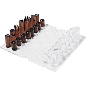 Sunnylife - Games Lucite Schaken en Dammen - Acrylaat - Multicolor