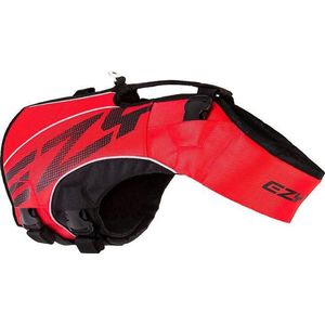 EzyDog DFD X2 Hondenzwemvest - Reddingsvest voor kleine, middelgrote en grote honden - Met handvat - L - Rood