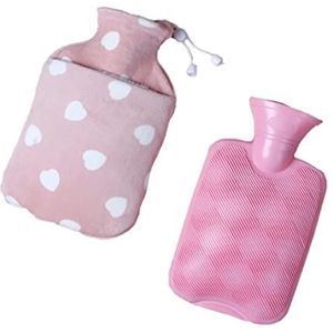 Warmwaterkruik Warmwaterkruik Met Pluizige Hoes, Zachte Hoes, Warmwaterzak Voor Gezellige Nachten Pijnverlichting Nek En Schouders Kruik Warm Winter