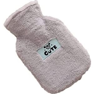 Warmwaterkruik Warmwaterkruik Met Pluche Hoes Warmwaterzak Voor Pijnbestrijding Nekpijn In De Nek Gezellige Nachten Kruik Warm Winter (Color : C, Size : 500ML)