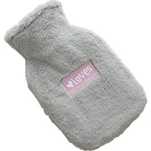 Warmwaterkruik Warmwaterkruik Met Pluche Hoes Warmwaterzak Voor Pijnbestrijding Nekpijn In De Nek Gezellige Nachten Kruik Warm Winter (Color : B, Size : 500ML)
