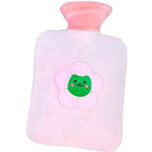Warmwaterkruik Warmwaterkruik Met Bloemafdekking Rechthoekige Warmwaterzak Voor Pijnverlichting Nekrug Hoofdpijn Gezellige Nachten Kruik Warm Winter (Color : D, Size : 1L)