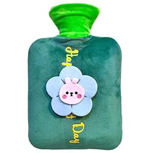 Warmwaterkruik Warmwaterkruik Met Bloemafdekking Rechthoekige Warmwaterzak Voor Pijnverlichting Nekrug Hoofdpijn Gezellige Nachten Kruik Warm Winter (Color : C, Size : 1L)