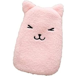 Warmwaterkruik Warmwaterkruik Met Deksel, Warmwaterzak Voor Pijnverlichting Nekrug Hoofdpijn Gezellige Nachten Kruik Warm Winter (Color : Pink, Size : 350ml)