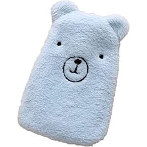 Warmwaterkruik Warmwaterkruik Met Deksel, Warmwaterzak Voor Pijnverlichting Nekrug Hoofdpijn Gezellige Nachten Kruik Warm Winter (Color : Blu, Size : 350ml)