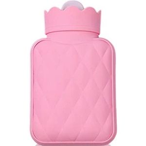 Warmwaterkruik Luxe Warmwaterkruik, Perfecte Warmwaterzak Voor Pijnverlichting, Voor Nekbenen Kruik Warm Winter (Color : Pink, Size : 17.0x10.5 cm)