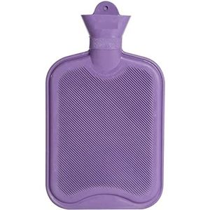 Warmwaterkruik Zachte Warmwaterkruik Rubberen Warmwaterkruik Water, Verdikking Handwarmer Pluche Gebreide Stoffen Hoes Kruik Warm Winter (Color : Purple, Size : 1800 ml)