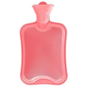 Warmwaterkruik Zachte Warmwaterkruik Rubberen Warmwaterkruik Water, Verdikking Handwarmer Pluche Gebreide Stoffen Hoes Kruik Warm Winter (Color : Pink, Size : 1800 ml)