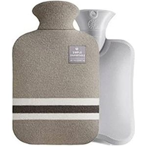 Warmwaterkruik Warmwaterkruik met gebreide hoes Warmwaterzak voor volwassenen Pijnbestrijding Nekrug Hoofdpijn Gezellige nachten Kruik Warm Winter (Color : G, Size : 2L)