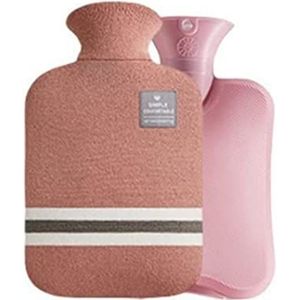 Warmwaterkruik Warmwaterkruik met gebreide hoes Warmwaterzak voor volwassenen Pijnbestrijding Nekrug Hoofdpijn Gezellige nachten Kruik Warm Winter (Color : D, Size : 2L)