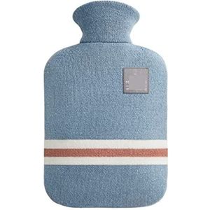Warmwaterkruik Warmwaterkruik met gebreide hoes Warmwaterzak voor volwassenen Pijnbestrijding Nekrug Hoofdpijn Gezellige nachten Kruik Warm Winter (Color : A, Size : 1L)