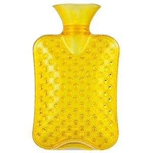 Warmwaterkruik Warmwaterkruik PVC Warmwaterzak Voor Volwassen Pijnbestrijding Nekrug Hoofdpijn Periode Krampen Gezellige Nachten Kruik Warm Winter (Color : Yellow, Size : 2 L)