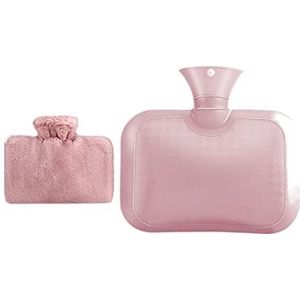 Warmwaterkruik Warmwaterkruik, Warmwaterzak Voor Nektaillebenen, Warm Bed, Warmwaterzak Voor Pijnverlichting Kruik Warm Winter (Color : Pink)