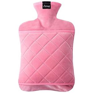 Warmwaterkruik Warmwaterkruik, Perfecte Warmwaterzak Voor Pijnverlichting, Geschikt Voor Volwassenen Voor Nekbenen Kruik Warm Winter (Color : Pink, Size : 32x21 cm)