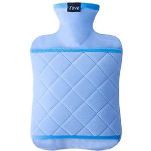 Warmwaterkruik Warmwaterkruik, Perfecte Warmwaterzak Voor Pijnverlichting, Geschikt Voor Volwassenen Voor Nekbenen Kruik Warm Winter (Color : Blu, Size : 32x21 cm)