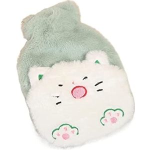 Warmwaterkruik Met Pluche Bedekte Warmwaterkruik Warmtezak Voor Pijnverlichting Nekrug Hoofdpijn Gezellige Nachten Kruik Warm Winter (Color : F, Size : 500ML)