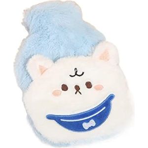 Warmwaterkruik Met Pluche Bedekte Warmwaterkruik Warmtezak Voor Pijnverlichting Nekrug Hoofdpijn Gezellige Nachten Kruik Warm Winter (Color : E, Size : 500ML)