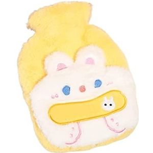 Warmwaterkruik Met Pluche Bedekte Warmwaterkruik Warmtezak Voor Pijnverlichting Nekrug Hoofdpijn Gezellige Nachten Kruik Warm Winter (Color : B, Size : 500ML)