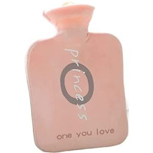 Warmwaterkruik Warmwaterkruik Met Fleecehoes, Warmwaterzak Voor Pijnverlichting In De Nek, Gezellige Nachten Kruik Warm Winter (Color : B, Size : 1L)