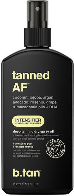 B.Tan - Tanned Af - Zonneolie - Diepe Bruinende - 236 ml