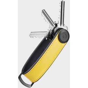 ORBITKEY | Hybrid Leather Key Organizer | Sleuteltasje | Sleutelhanger | Leer | Solar Yellow | Geel