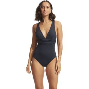 Seafolly - Womens Collective Cross Back One Piece - Badpak - Blauw