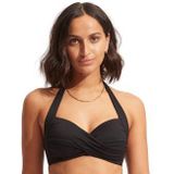 Seafolly - Collective Twist Soft Cup Halter - Bikinitop - Zwart