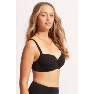 Seafolly - Voorgevormde Beugel Bikinitop - Zwart - E-cup