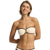 Seafolly Womens Beach Bound Ring Front Bandeau Bikinitop (Dames |wit)