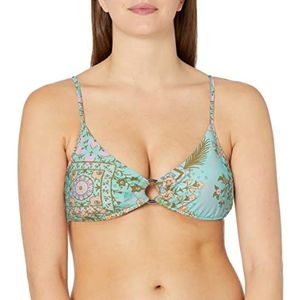 Seafolly Dames Free Spirit Ring Front Bralette Bikini Top, turquoise (Fresh Mint Fresh Mint), 32