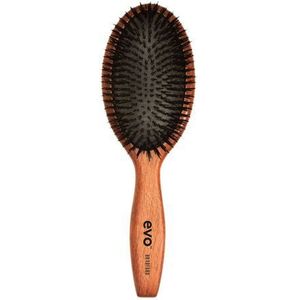 EVO Bradford Pin Bristle Dressing Brush platte haarborstel met nylon en varkenshaar 1 st