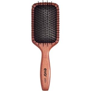 Evo - Pete Iconic Paddle Borstel - Gecertificeerd Harthout - Zacht Kussen Pad
