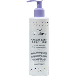 EVO Fabuloso Platinum - Toning Shampoo - 250ml - Voor Blondines - Platinum Blonde