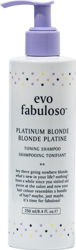 Evo Platinum Blonde Toning Shampoo (250ml)