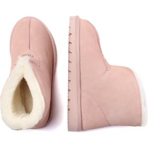 EVER - Owl - Dames Enkelpantoffels - Suède - Schapenvacht Wol