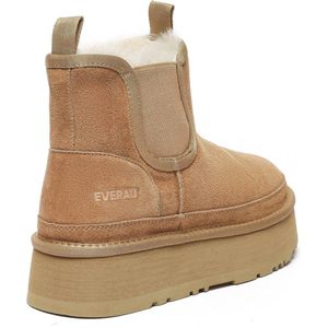 EVER - Shoveler - Dames Leren Plateaulaarzen - Chelsea-Stijl