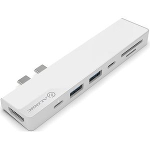 ALOGIC USB-C HUB voor MacBook, (7 in 1) 4K HDMI, 100 W PD laptop opladen), 2 USB-A 3.1 datapoorten (Thunderbolt 3 compatibel), Dock Nano Gen2, compatibel met Micro / SD-kaartlezer voor MacBook Pro / Lucht