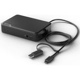 Alogic - Universal Twin HD Docking Station - Zwart - USB-C & USB-A - 10 Havens