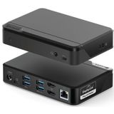 Alogic - Universal Twin HD Docking Station - Zwart - USB-C & USB-A - 10 Havens