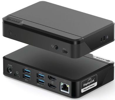 Alogic - Universal Twin HD Docking Station - Zwart - USB-C & USB-A - 10 Havens