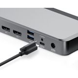 Alogic Triple 4K Docking Station - 100W Power Delivery