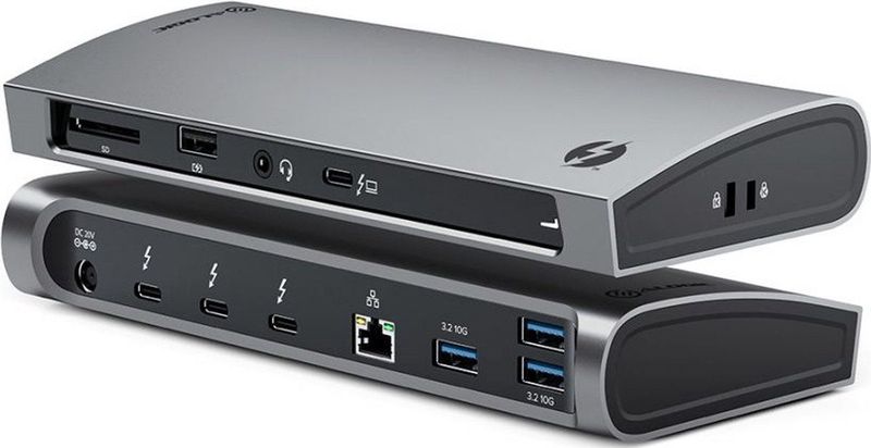 ALOGIC Thunderbolt 4 Blaze 11-in-1-Dockingstation, 3xUSB-C 4.0, 3xUSB-A 3.1 Gen 2, 1xUSB-A 2.0, 96W PD, 4K@60Hz, Audiobuchse, Ethernet, SD-Kartenleser, Windows, Mac & Chromebook kompatibel.