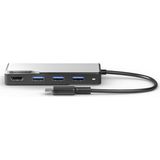 ALOGIC UCFUHDV2-SGR laptop dock & poortreplicator USB 3.2 Gen 1 (3.1 Gen 1) Type-C Zwart, Grijs