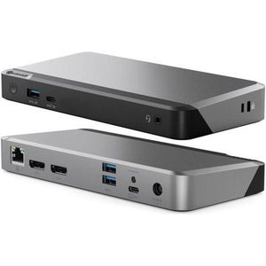 ALOGIC DUPRMX2-100 laptop dock & poortreplicator Bedraad USB 3.2 Gen 1 (3.1 Gen 1) Type-C Grijs, Zwart