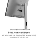 Alogic - Clarity Pro Touch - Monitor - Grijs - 27"" UHD 4K met Webcam en Touch Screen