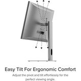 Alogic - Clarity Pro Touch - Monitor - Grijs - 27"" UHD 4K met Webcam en Touch Screen