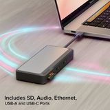 Alogic - FUSION PRO AXIS - Docking Station - Grijs - USB-C 8-in-1