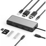 Alogic - FUSION PRO AXIS - Docking Station - Grijs - USB-C 8-in-1
