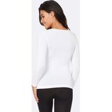 Boody - Bamboe Dames Top - Wit - Lange Mouw